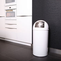 EKO Pattumiera con Coperchio a Pressione 40 L Bianca 440062