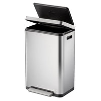 EKO Pattumiera a Pedale X-Cube 45 L Argento Opaco 440001