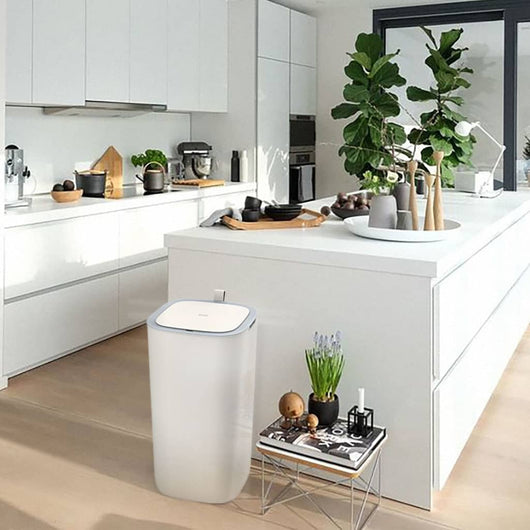 EKO Pattumiera con Sensore Smart Morandi 30 L Bianca 440057