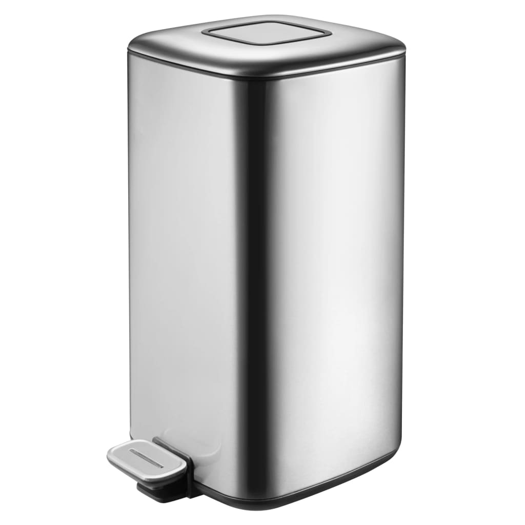 EKO Pattumiera a Pedale Regent 20 L Argento Opaco 440012