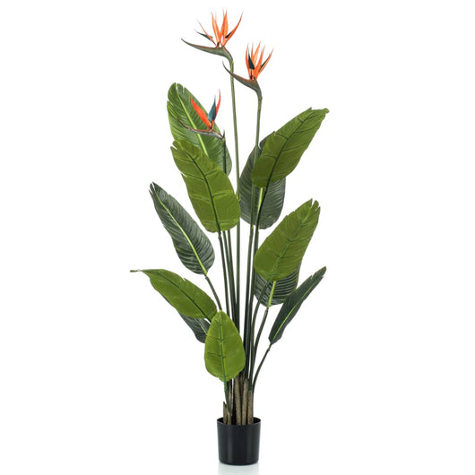 Emerald Strelitzia Pianta Artificiale in Vaso con Fiori 120 cmcod mxl 128585