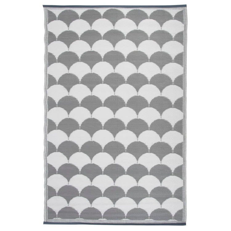 Esschert Design Tappeto da Esterno 180x121 cm Grigio Bianco OC24 421300