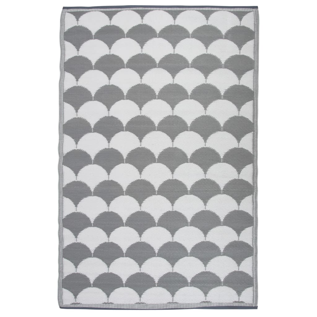 Esschert Design Tappeto da Esterno 180x121 cm Grigio Bianco OC24 421300