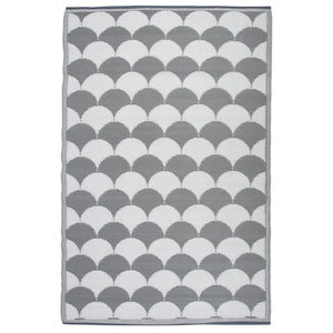 Esschert Design Tappeto da Esterno 180x121 cm Grigio Bianco OC24 421300