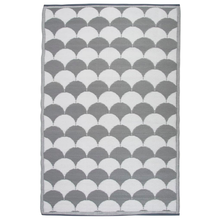 Esschert Design Tappeto da Esterno 180x121 cm Grigio Bianco OC24 421300