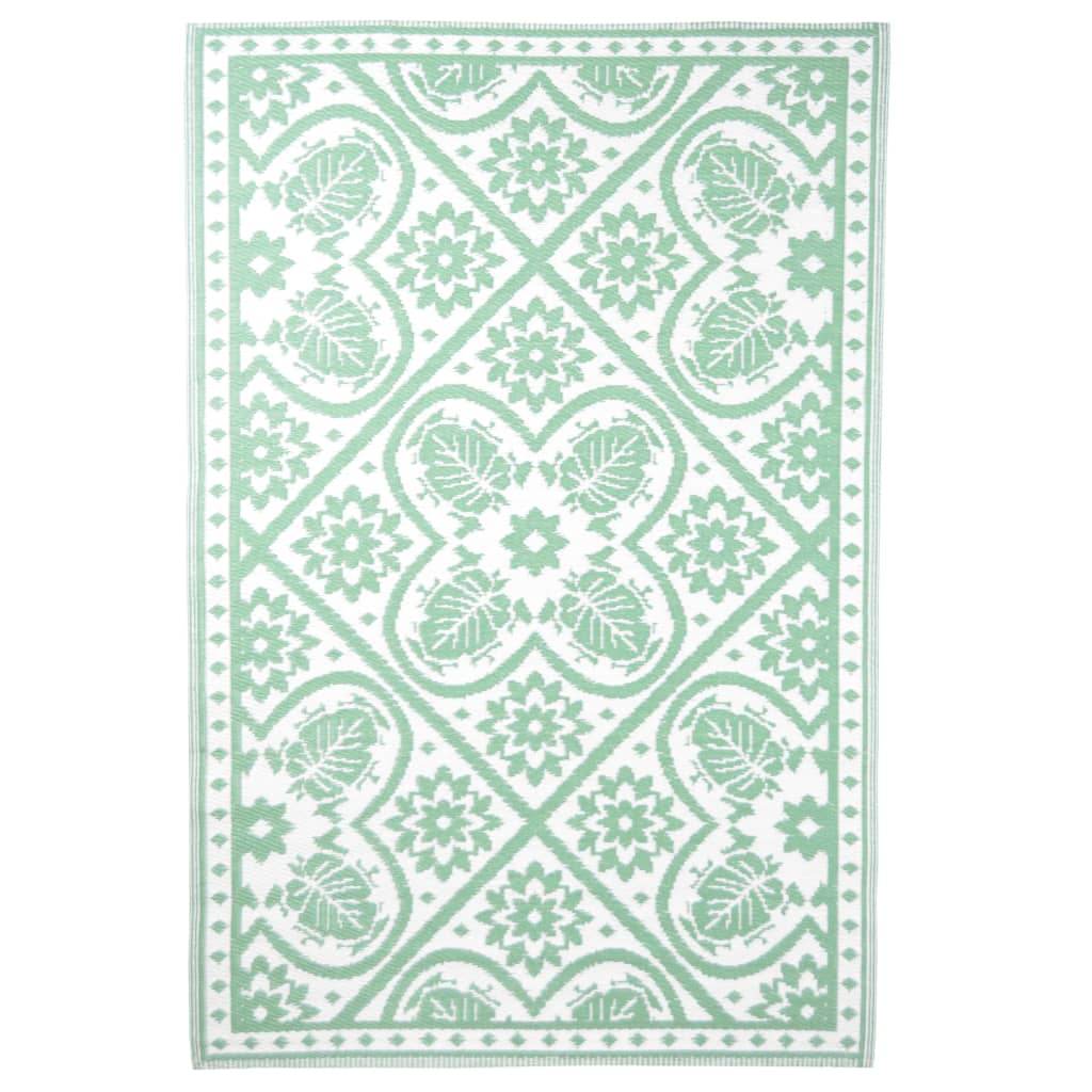 Esschert Design Tappeto da Esterno 182x122 cm a Tessere Verde e Bianco cod mxl 73934