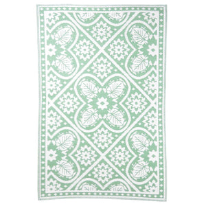 Esschert Design Tappeto da Esterno 182x122 cm a Tessere Verde e Bianco cod mxl 73934