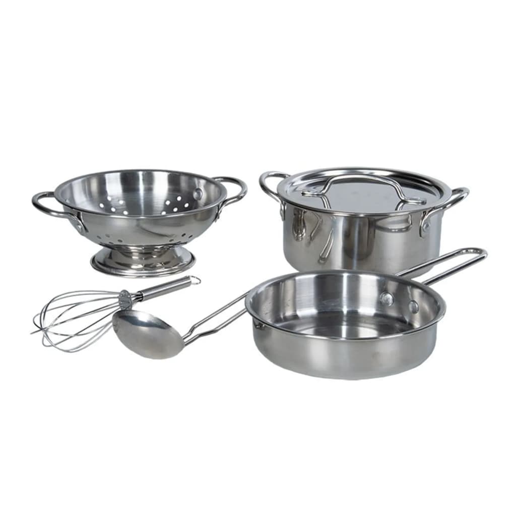 Esschert Design Set Attrezzi per Cucina di Fango 6 pz in Acciaio Inox 442372