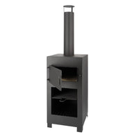 Esschert Design Stufa da Terrazzo con Forno per Pizza Nero 444906