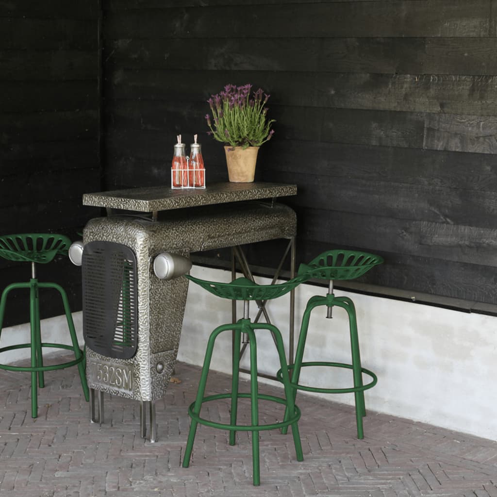 Esschert Design Sedia da Bar con Sedile Trattore Verde 442364