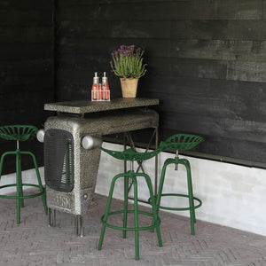 Esschert Design Sedia da Bar con Sedile Trattore Verde 442364