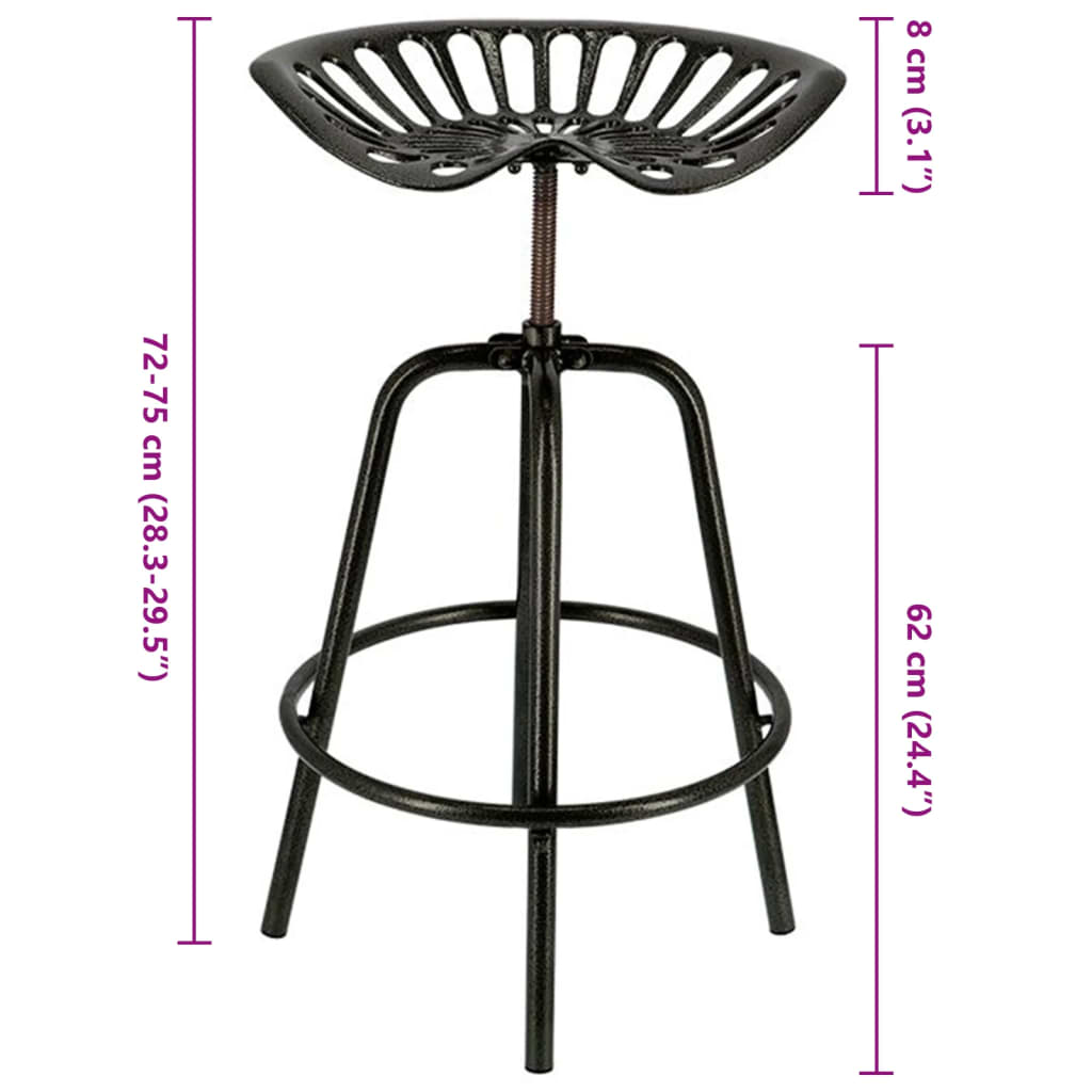 Esschert Design Sedia da Bar con Sedile Trattore Neracod mxl 119966