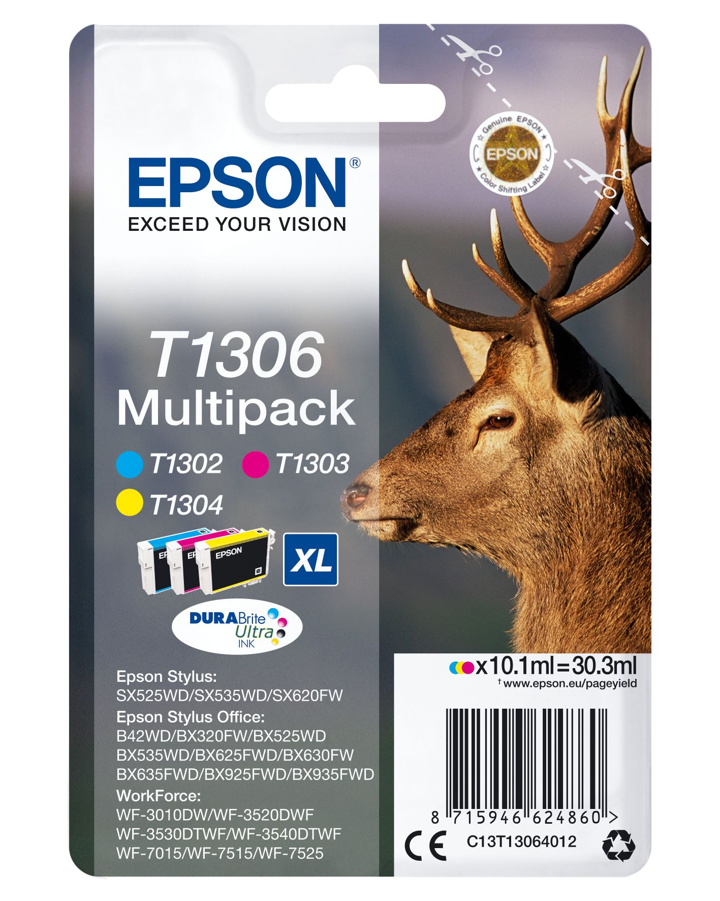 Epson stag multipack 3 colori - C13T13064020