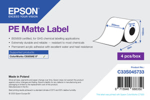 Epson pe matte label - continuous roll: 203mm x 55m - C33S045733