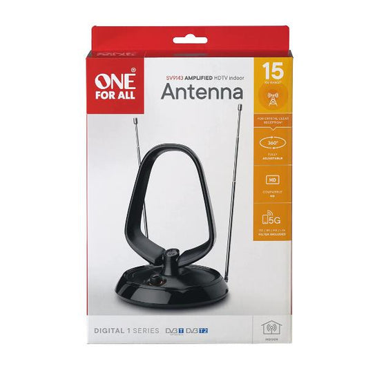 One for all antenna dvb-t-t2-dab 42 db filtro 5g - SV9143-5G