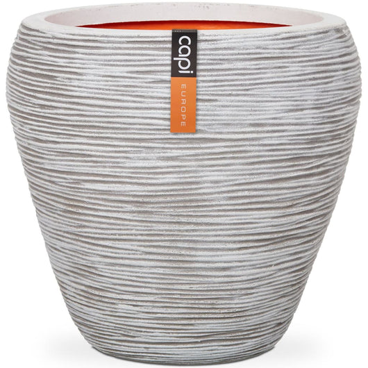 Capi Vaso a Cono Nature Rib 42x38 cm Avorio KOFI362