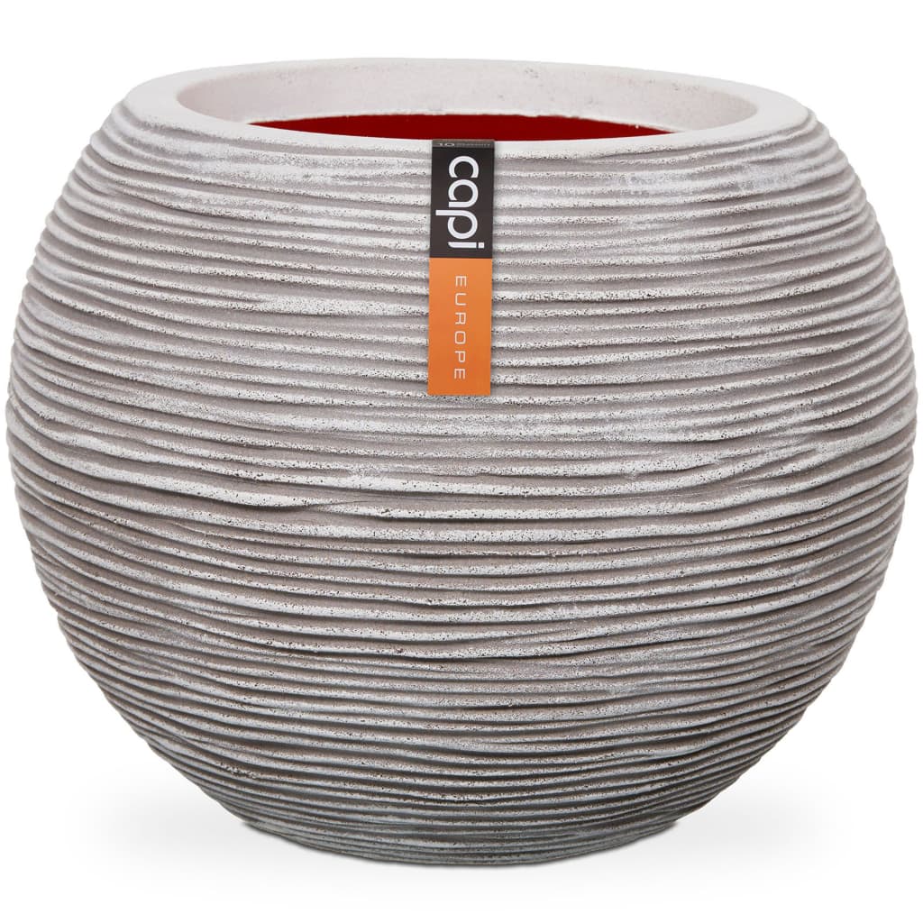 Capi Vaso a Sfera Nature Rib 40x32 cm Avorio KOFI270  cod mxl 81518