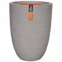 Capi Vaso Nature Rib Elegante Basso 36x47 cm Grigio PKGRR782 420583