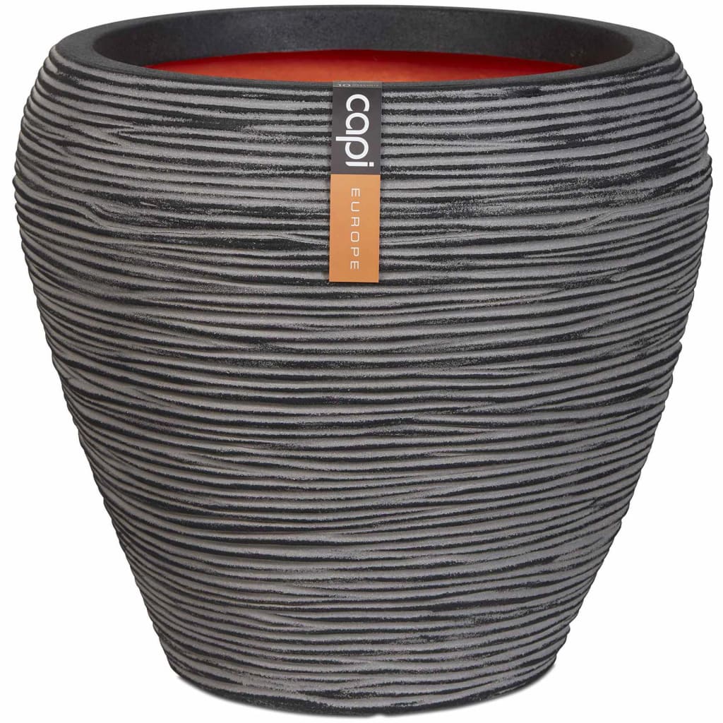 Capi Vaso a Cono Nature Rib 42x38 cm Antracite KOFZ362 424216