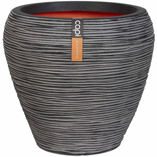 Capi Vaso a Cono Nature Rib 42x38 cm Antracite KOFZ362