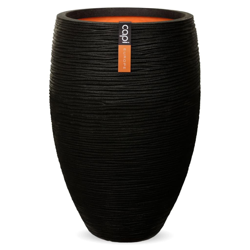 Capi Vaso Nature Rib Elegant Deluxe 45x72 cm Nero