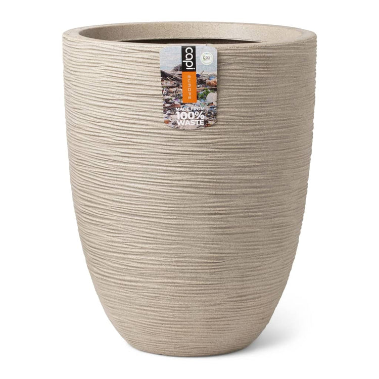 Capi Vaso Elegante Basso Waste Rib 34x46 cm Beige Terrazzo 445482