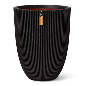 Capi Vaso Elegante Groove 34x46 cm Nero 445496