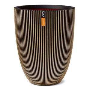 Capi Vaso Elegante Groove 46x58 cm Nero e Oro 445495