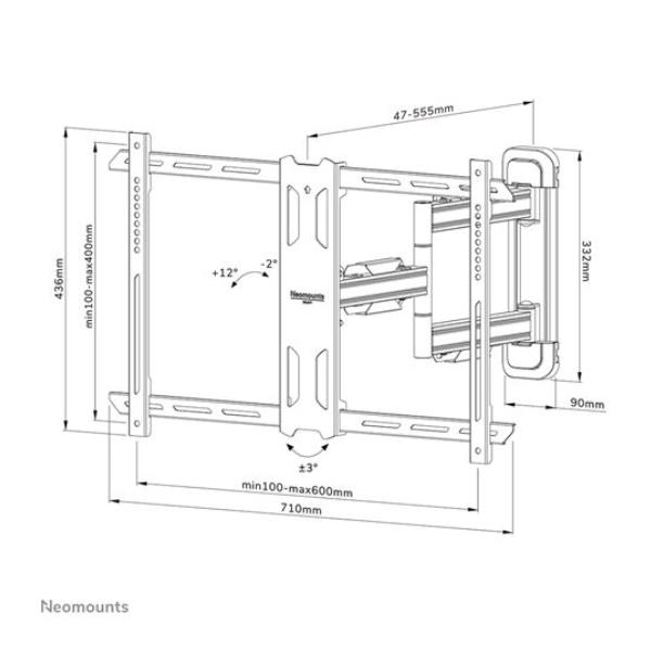 Neomounts supporto a parete per tv - WL40S-850BL16