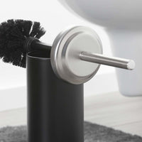 Sealskin Porta Scopino da Bagno e Supporto in Acero Nero 361730519 406130