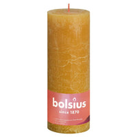 Bolsius Candele Rustiche Colonna Shine 4 pz 190x68 mm Giallo Favo 440840