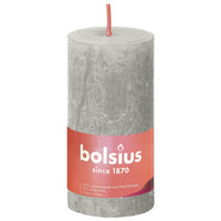 Bolsius Candele Rustiche a Colonna Shine 8 pz 100x50 mm Grigio Sabbiacod mxl 119883