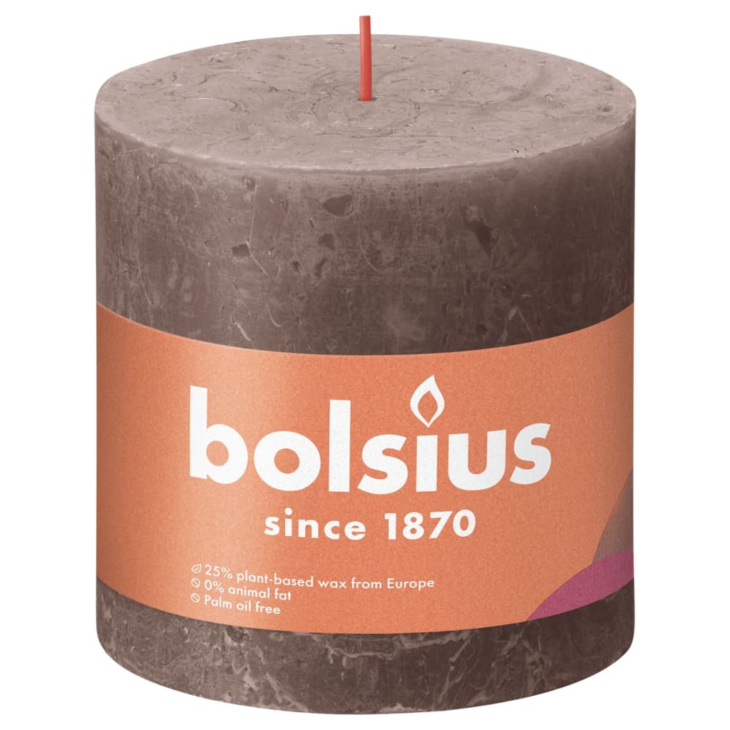 Bolsius Candele Rustiche a Colonna Shine 3 pz 100x100mm Talpa Rustico 440875