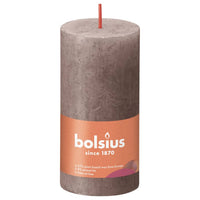 Bolsius Candele Rustiche a Colonna Shine 8 pz 100x50mm Tortora Rustico 440797