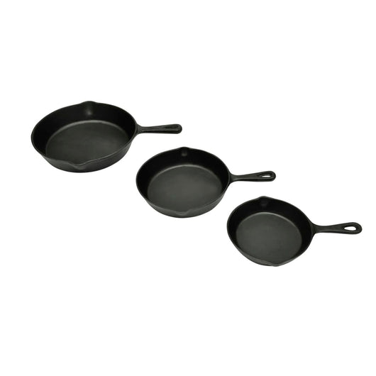 Set 3 Padelle in Ghisa Bistecchiere per Barbecue cod mxl 62034