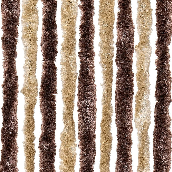 Zanzariera Beige e Marrone Chiaro 90x220cm Ciniglia 240571