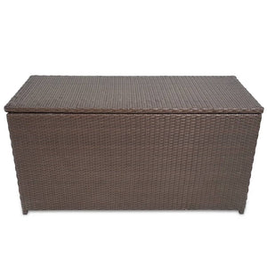 Baule da Giardino Marrone 120x50x60 cm in Polyrattan