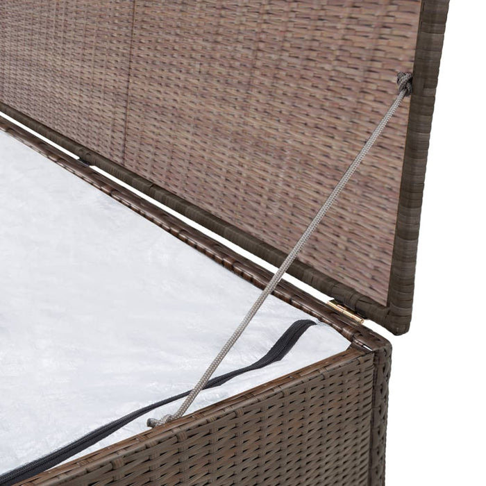 Baule da Giardino Marrone 120x50x60 cm in Polyrattan