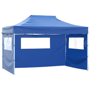 Tenda Pieghevole Pop-Up con 4 Pareti Laterali 3x4,5 m Blu cod mxl 53906