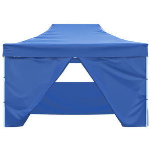 Tenda Pieghevole Pop-Up con 4 Pareti Laterali 3x4,5 m Blu cod mxl 53906