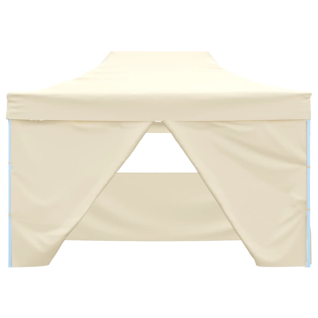 Tenda Pieghevole Pop-Up 4 Pareti Laterali 3x4,5 m Bianco Crema cod mxl 50469