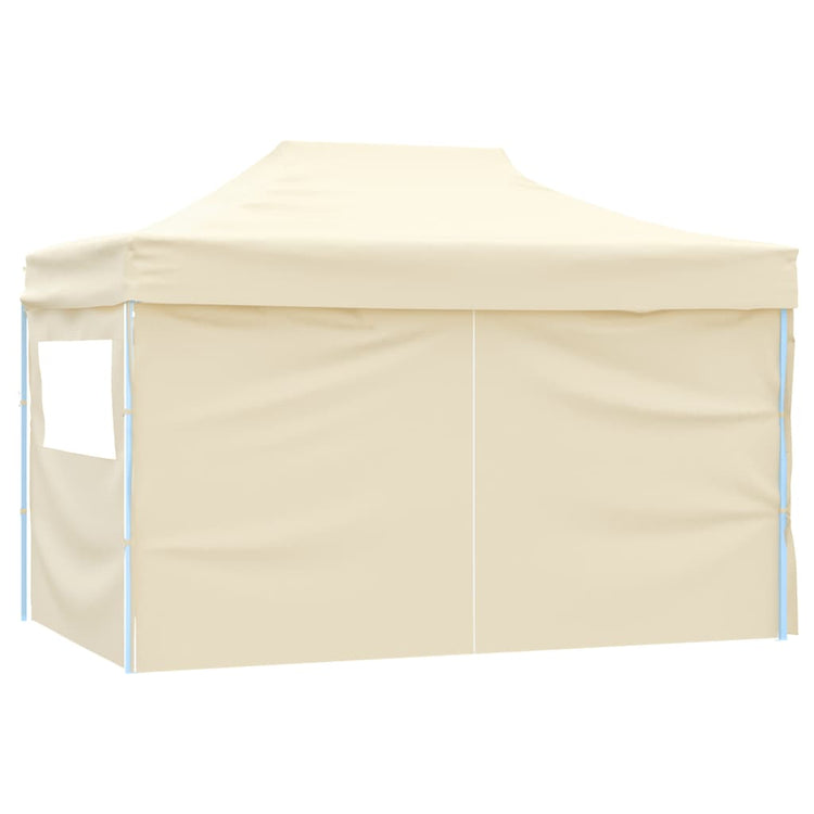 Tenda Pieghevole Pop-Up 4 Pareti Laterali 3x4,5 m Bianco Crema cod mxl 50469