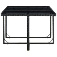 Set da Pranzo da Giardino 11 pz con Cuscini in Polyrattan Nero 42523