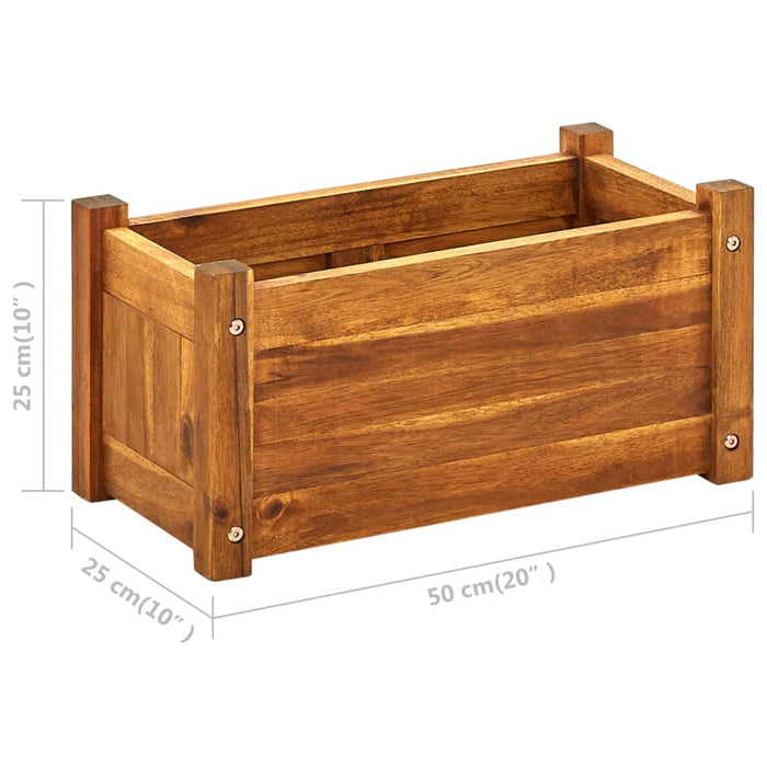 Letto Rialzato da Giardino in Legno di Acacia 50x25x25 cm cod mxl 67283