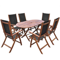 Set da Pranzo da Giardino 9 pz con Cuscini Massello di Acacia cod mxl 57464