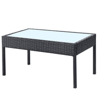 Set Divani da Giardino 4 pz con Cuscini in Polyrattan Nero cod mxl 31572