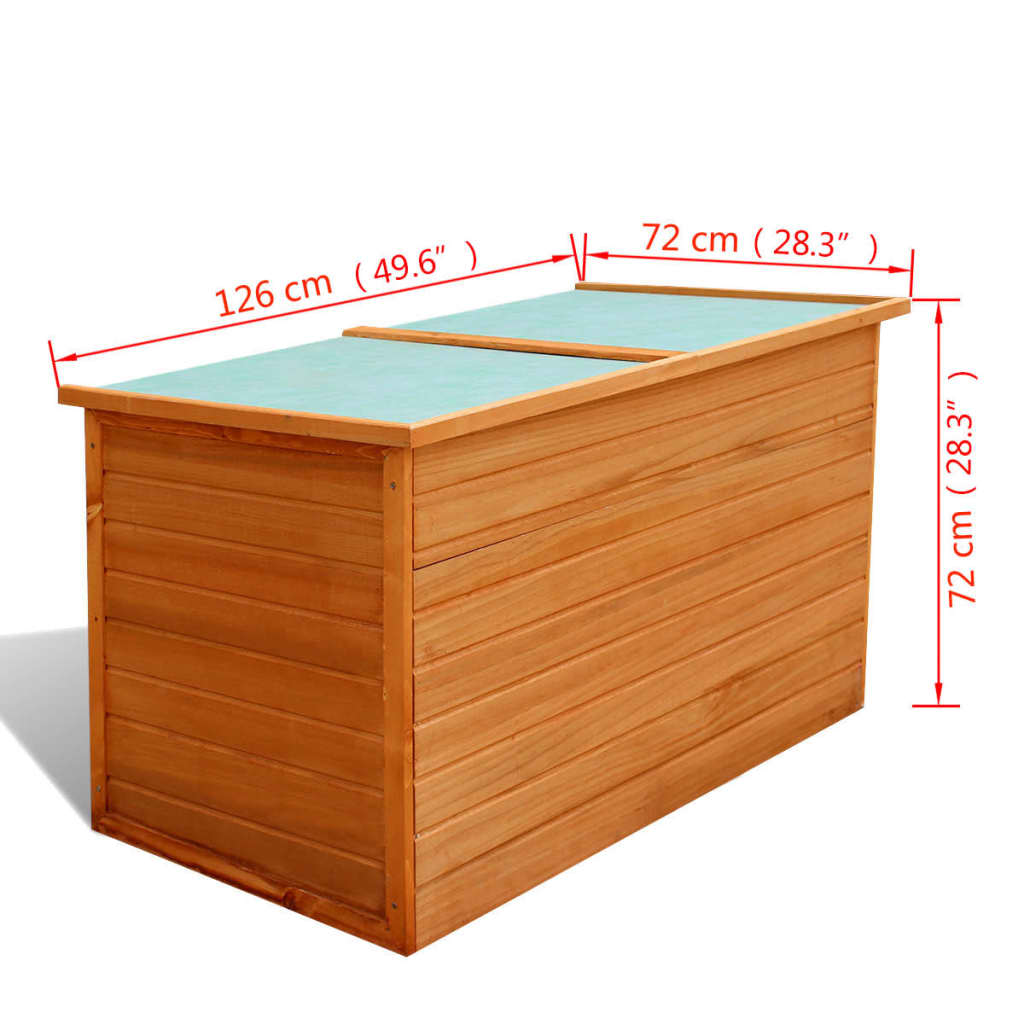 Baule da Giardino 126x72x72 cm in Legno