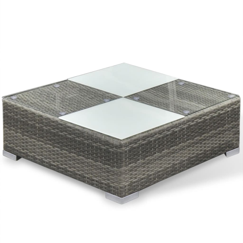 Set Divani da Giardino 6 pz con Cuscini in Polyrattan Grigio cod mxl 35339