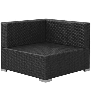 Set Divani da Giardino 3 pz con Cuscini in Polyrattan Nero cod mxl 35216