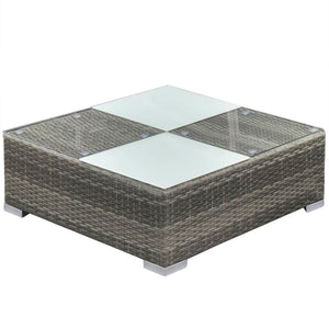 Set Divani da Giardino 5 pz con Cuscini in Polyrattan Grigio 42835